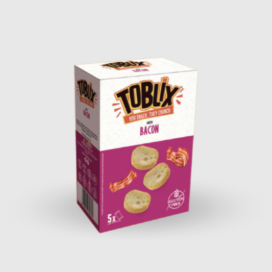 Toblix Crostini Bacon Flavor Gluten Free Vegan Moramarco 130g