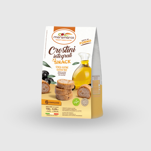 Wholewheat Snack Croutons with Vegan Extra Virgin Olive Oil and Gluten Free 150G (6X25G)