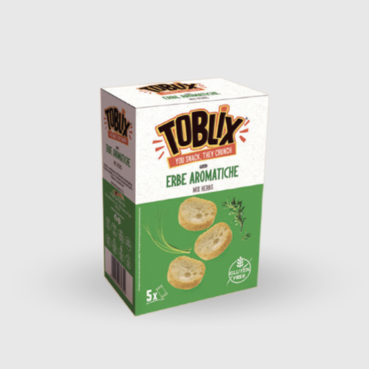 Toblix Crostini Flavored Herbs Gluten Free Vegan Moramarco 130g