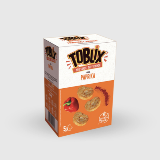 Toblix Crostini Paprika Flavor Gluten Free Vegan Moramarco 130g