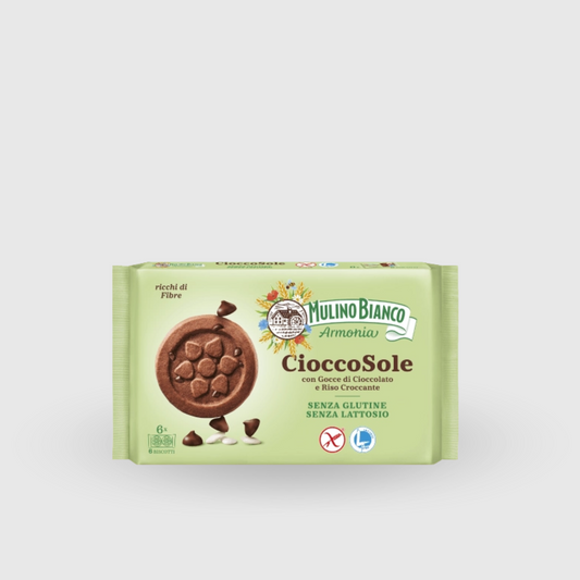 CioccoSole Mulino Bianco Chocolate Biscuit Gluten Free and Lactose Free 250g