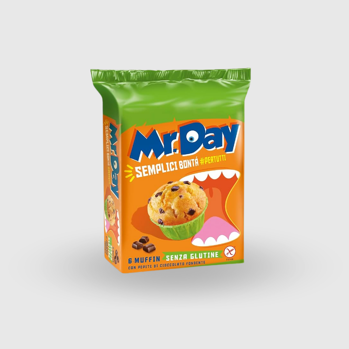 Glutenfreie und Laktosefreie Muffins mit Schokoladenstückchen 252G (6X42G)
