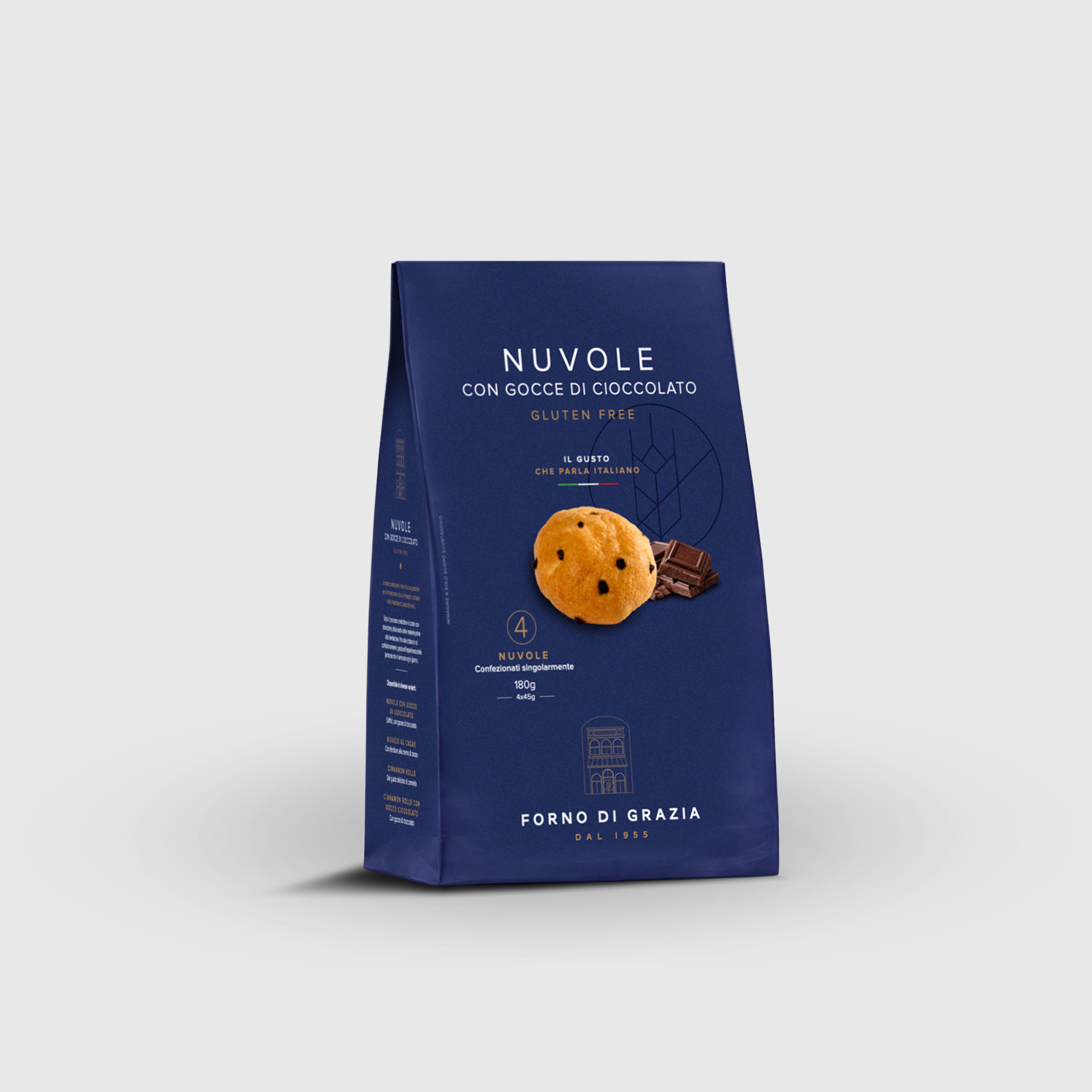 Nuvola con Gocce di Cioccolato Senza Glutine Forno di Grazia 180g