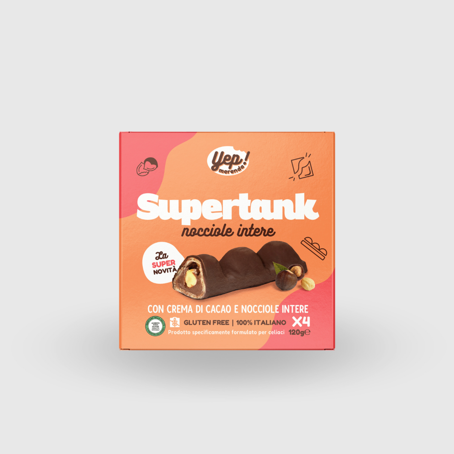 Supertank with whole hazelnuts Gluten Free