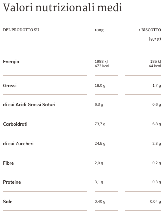 Galbusera Frollini Cream and Chocolate Drops Zerograno 220g Gluten Free and Lactose Free