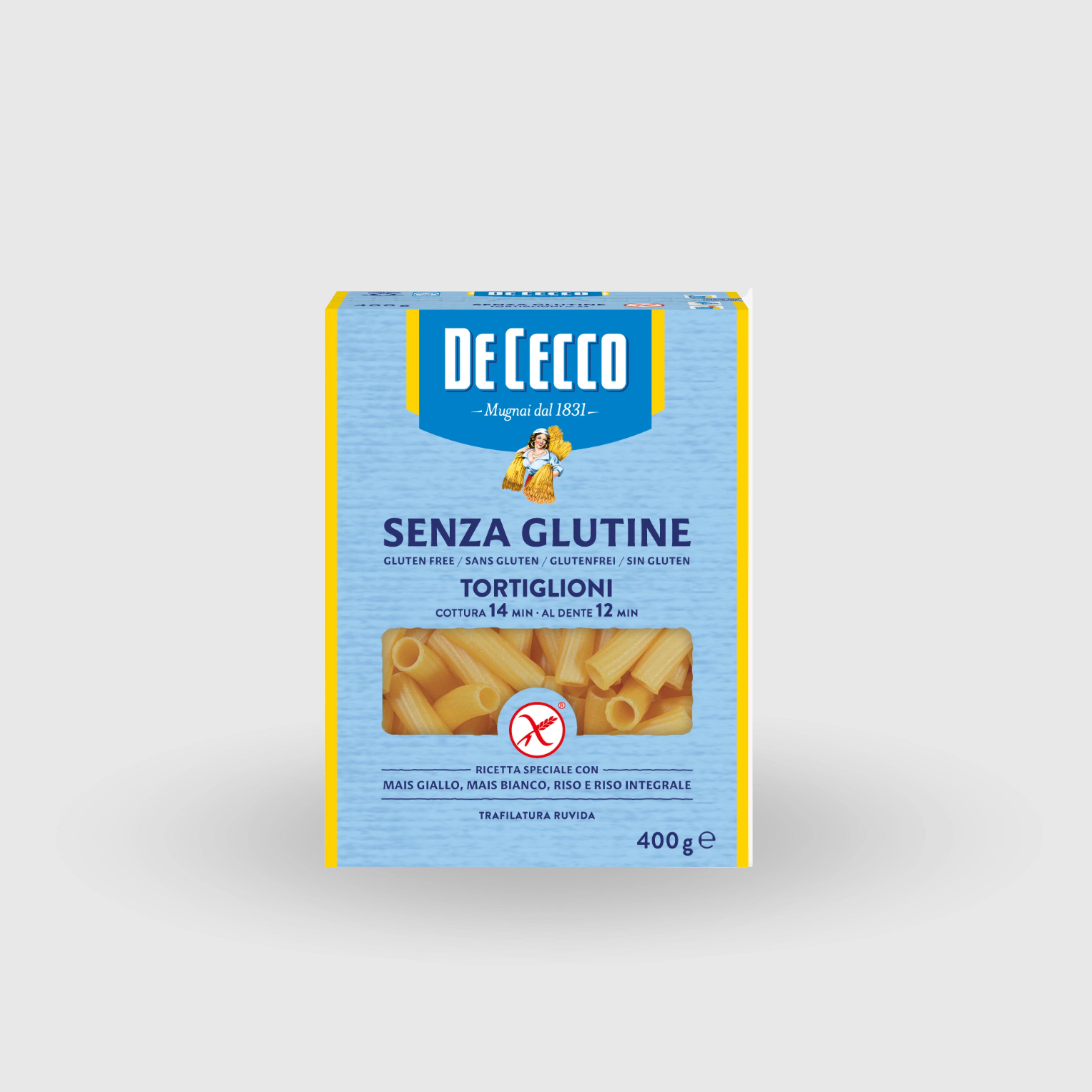 Tortiglioni n°23 Senza Glutine  De Cecco 400g