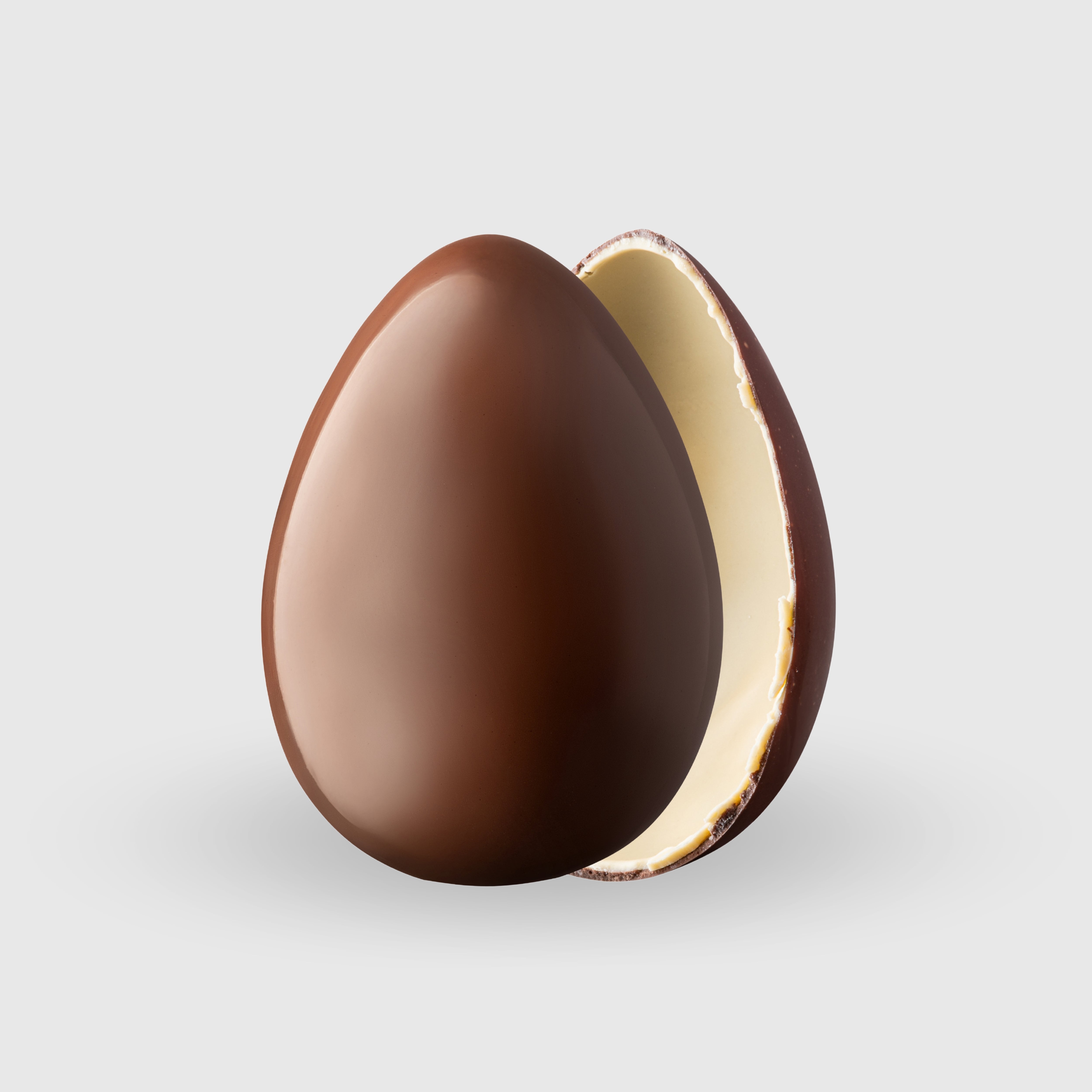 Œuf de Pâques Mr Sciocco 300 g, végan, sans gluten et sans produits laitiers, chocolat blanc et au lait, deux saveurs