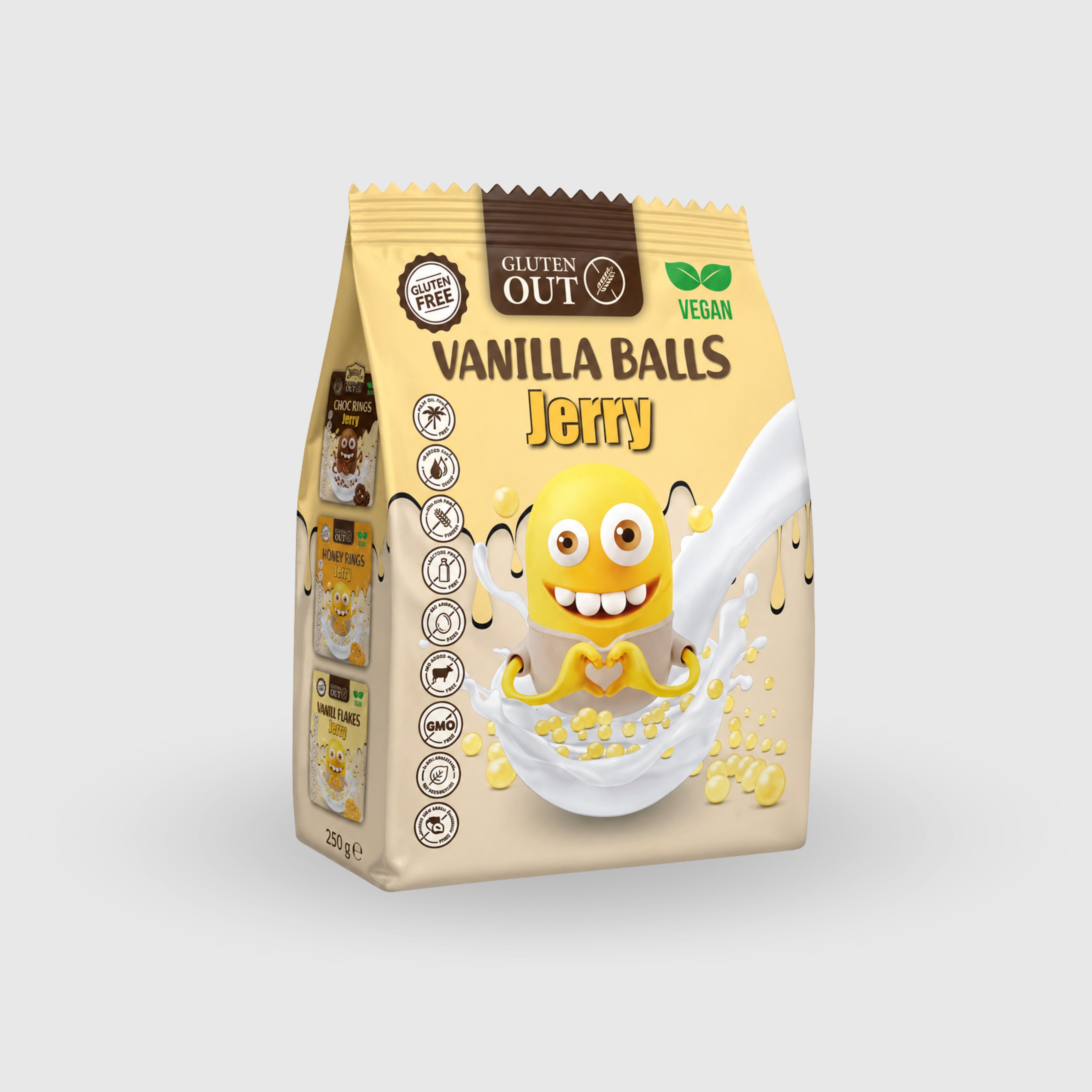 Vanilla Balls Cereali Senza Glutine Vegan Senza Latte Senza Uova Jerry 375g