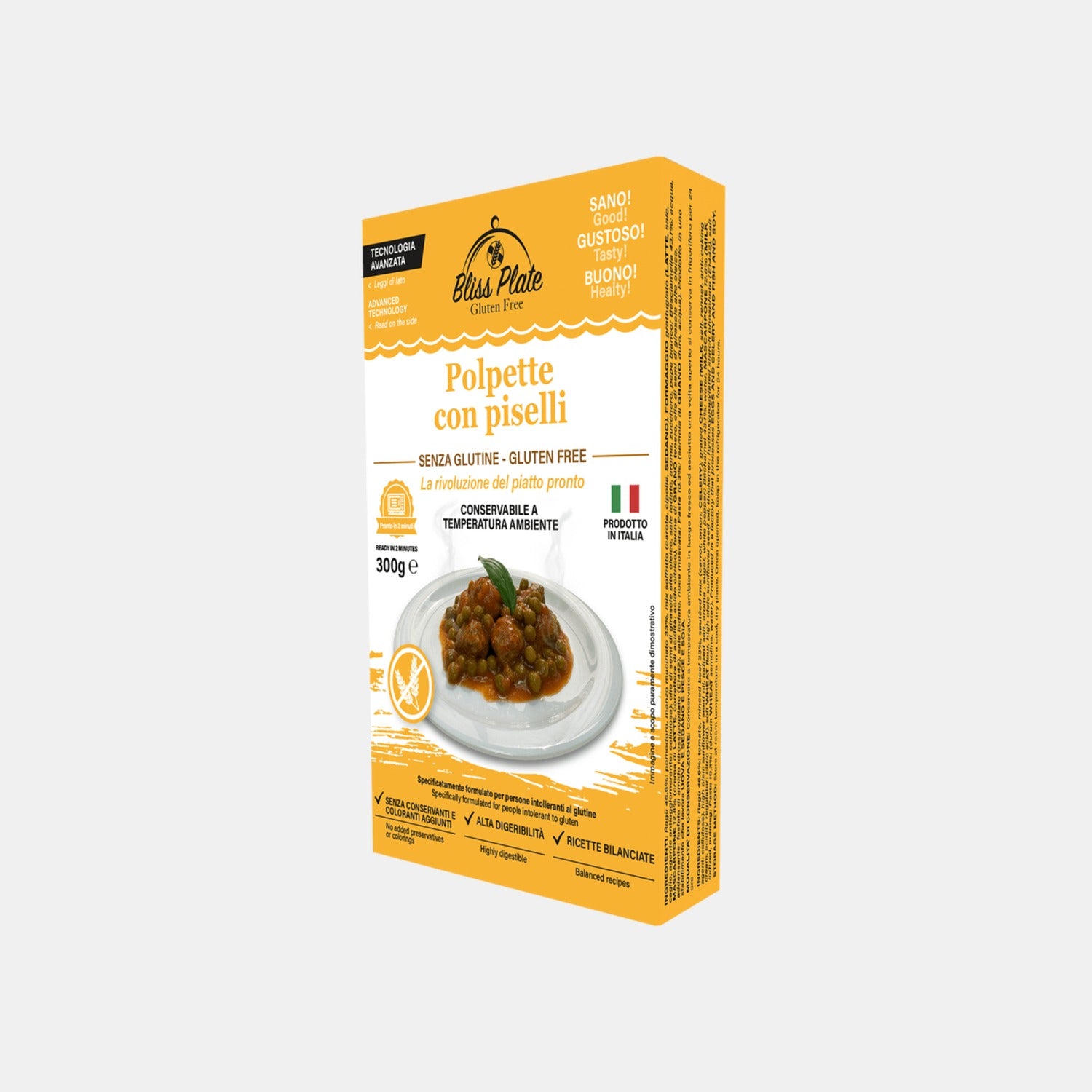 Bliss Plate Polpette con Piselli Senza Glutine 300g - confezione