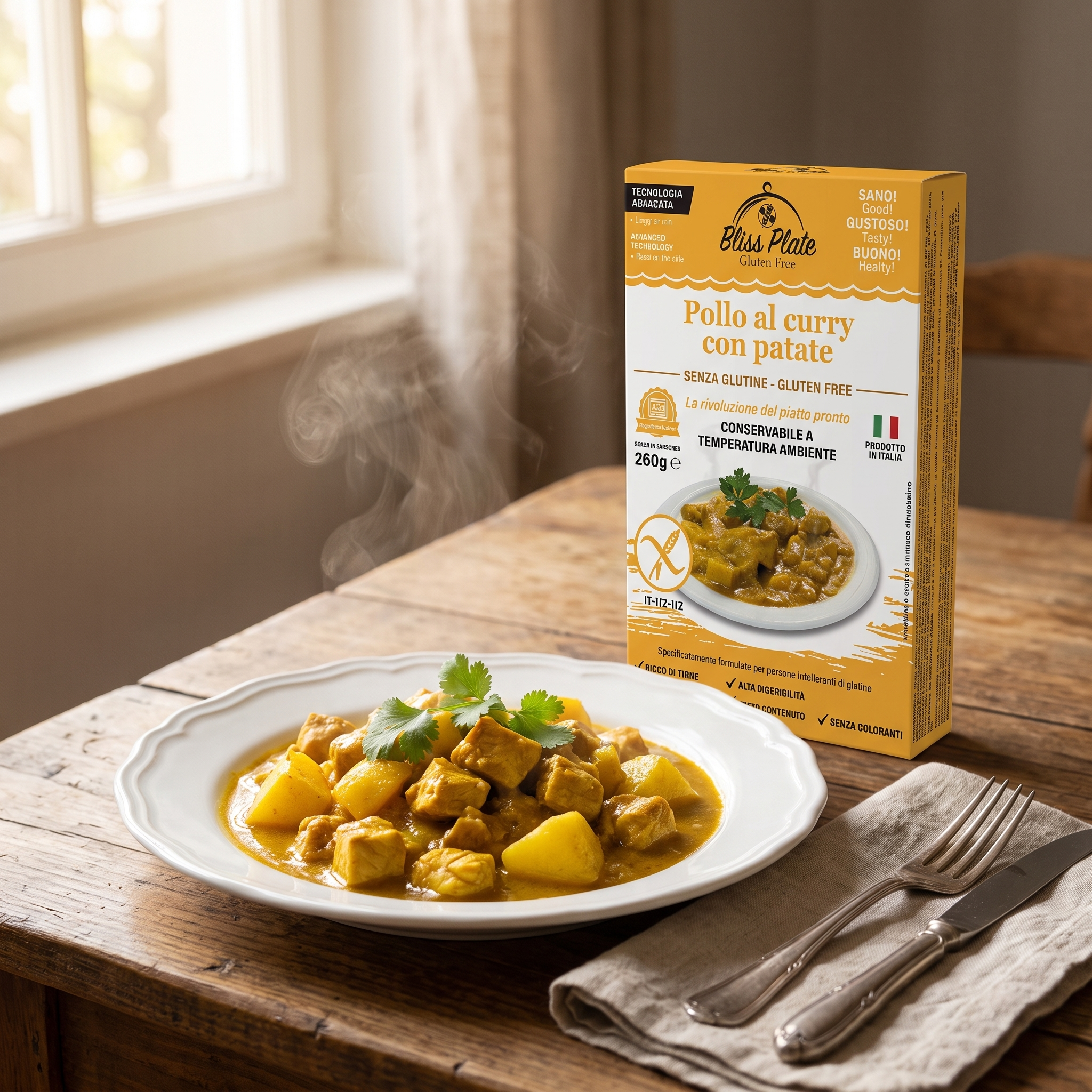 Bliss Plate Pollo Curry Patate - lifestyle tavola italiana