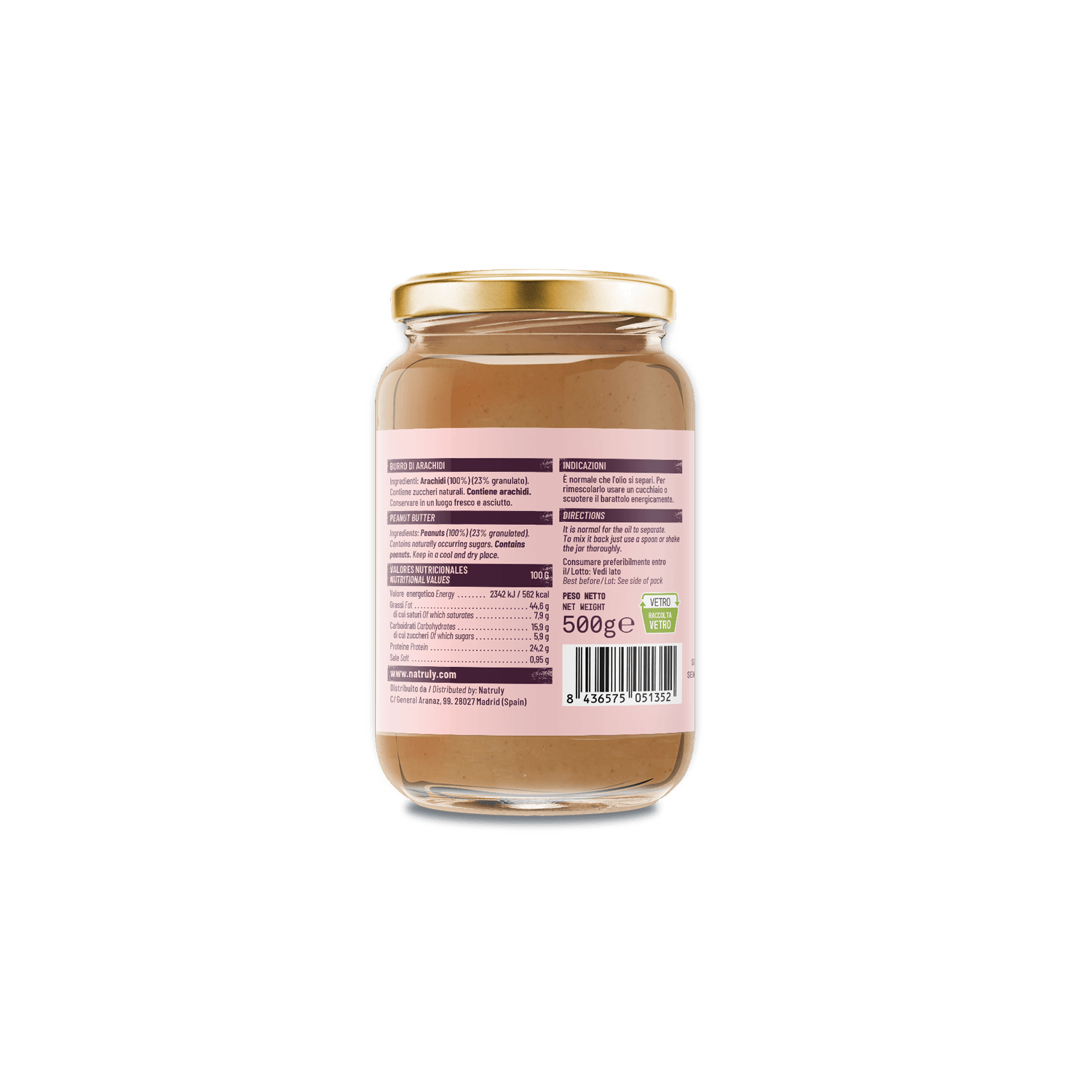 Crema 100% Arachidi Crunchy - Glusen
