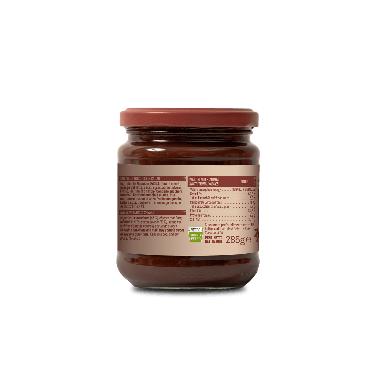Crema di Cacao e Nocciole - Glusen
